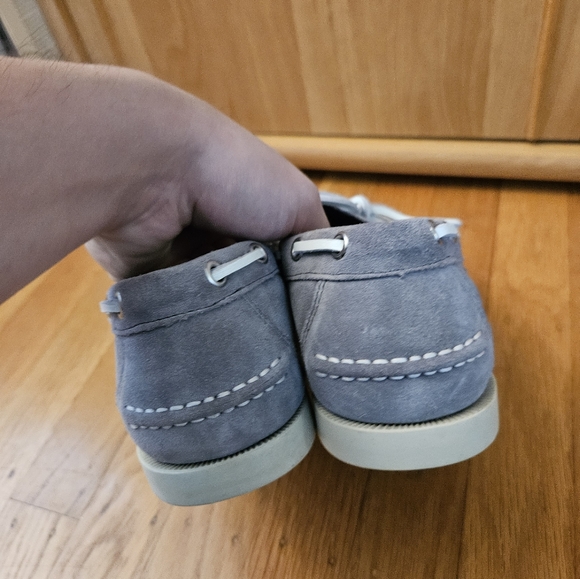 Muji Mens Boat Shoes Deck Gray Suede Mens sz 8.5 - Picture 4 of 10